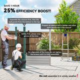Galvanised Steel Outdoor Garden Shed 8.2ft x 4ft - Velmora