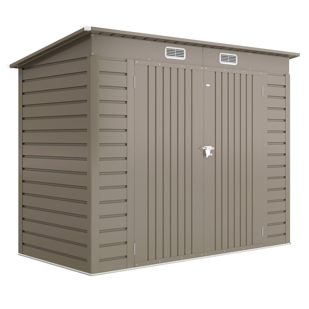 Galvanised Steel Outdoor Garden Shed 8.2ft x 4ft - Velmora