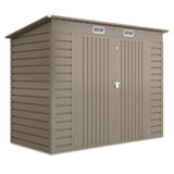 Galvanised Steel Outdoor Garden Shed 8.2ft x 4ft - Velmora
