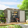 Galvanised Steel Outdoor Garden Shed 8.2ft x 4ft - Velmora