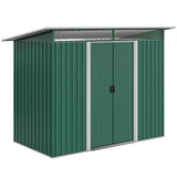 Galvanised Steel Outdoor Garden Shed 8.5ft x 4ft - Velmora