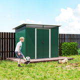 Galvanised Steel Outdoor Garden Shed 8.5ft x 4ft - Velmora