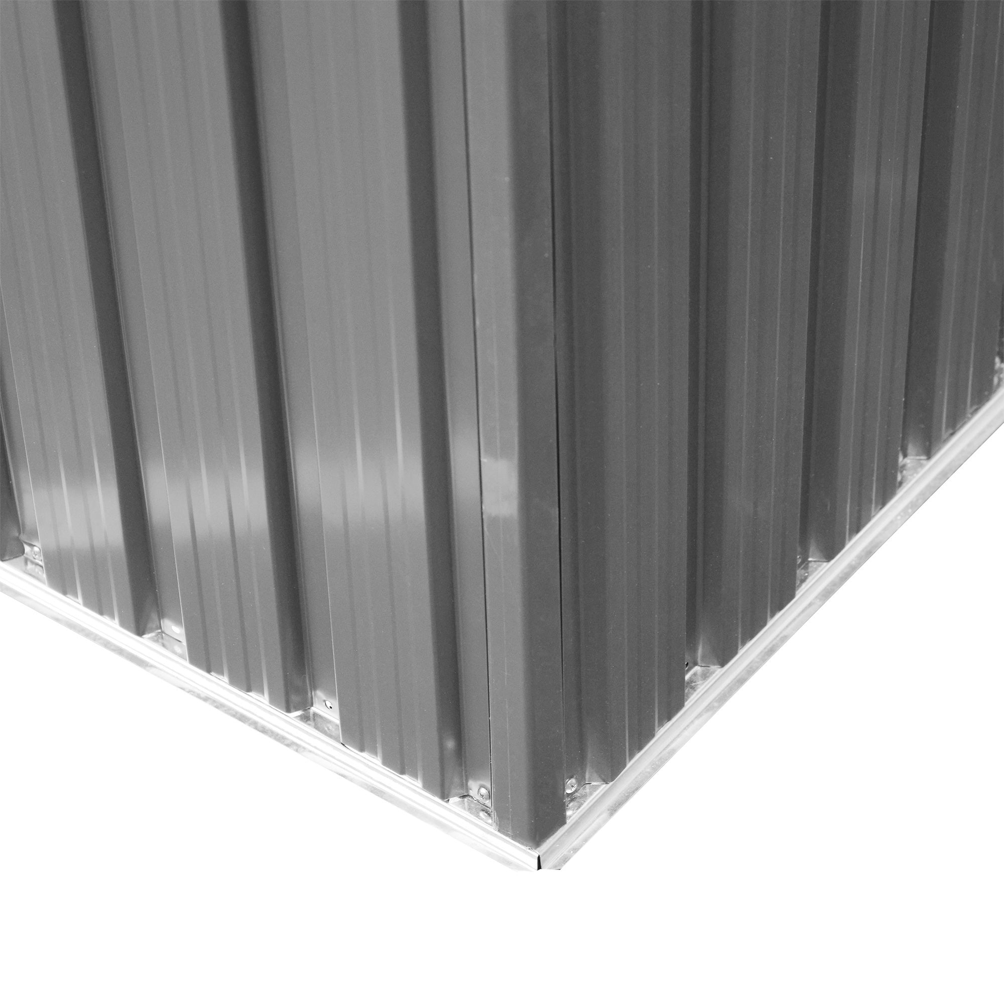 Galvanised Steel Outdoor Garden Shed 8.9ft x 6.5ft - Velmora