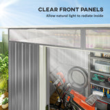 Galvanised Steel Outdoor Garden Shed 8.9ft x 6.5ft - Velmora