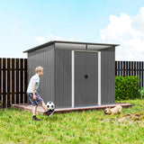 Galvanised Steel Outdoor Garden Shed 8.9ft x 6.5ft - Velmora