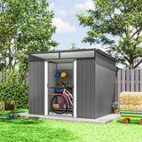 Galvanised Steel Outdoor Garden Shed 8.9ft x 6.5ft - Velmora