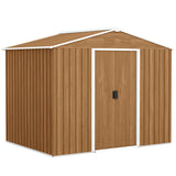 Galvanised Steel Outdoor Garden Shed 8ft x 6ft - Velmora