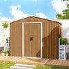 Galvanised Steel Outdoor Garden Shed 8ft x 6ft - Velmora