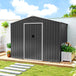 Galvanised Steel Outdoor Garden Shed 8ft x 6ft - Velmora