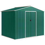 Galvanised Steel Outdoor Garden Shed 8ft x 6ft - Velmora