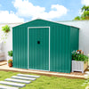 Galvanised Steel Outdoor Garden Shed 8ft x 6ft - Velmora