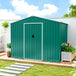 Galvanised Steel Outdoor Garden Shed 8ft x 6ft - Velmora