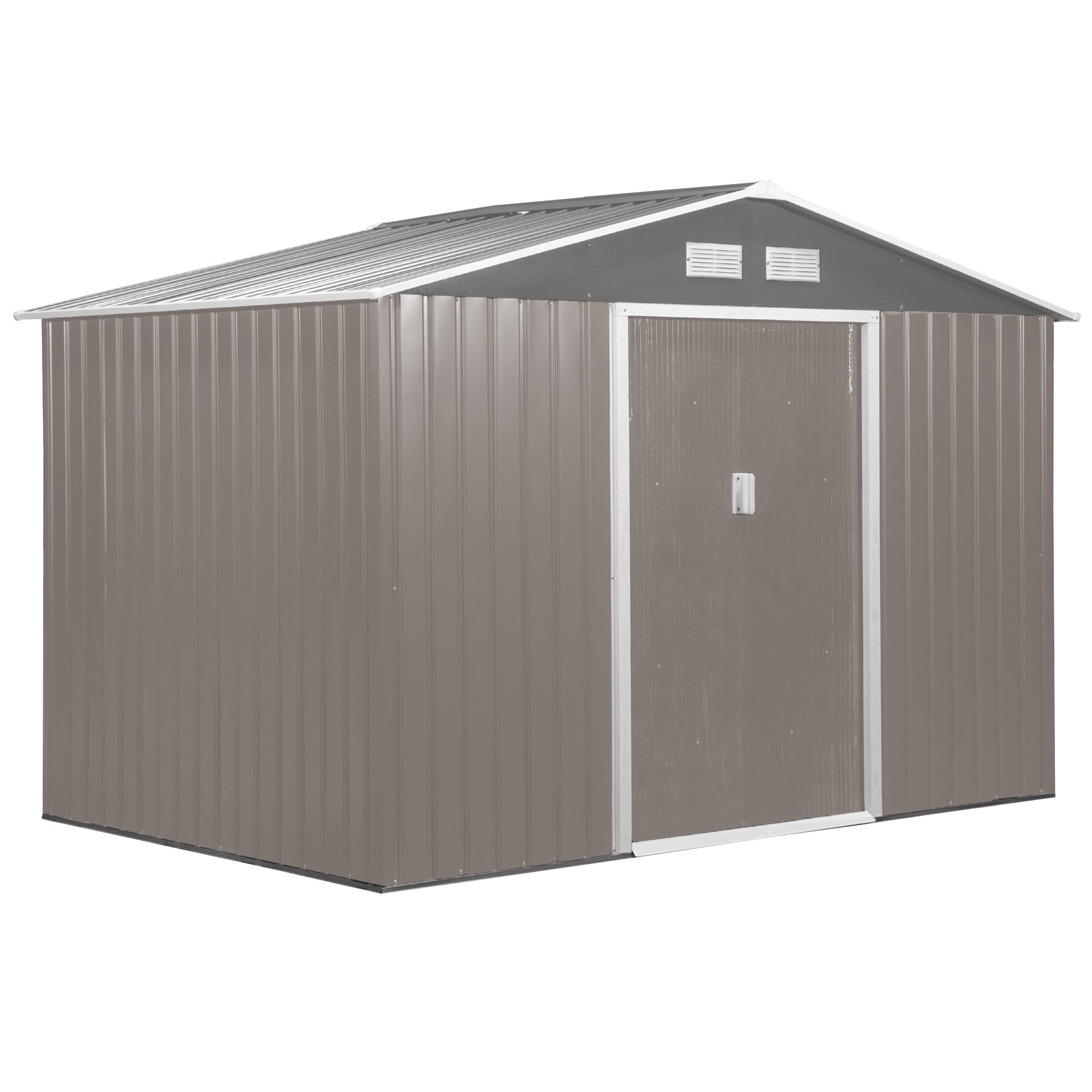 Galvanised Steel Outdoor Garden Shed 9ft x 6ft - Velmora