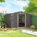 Galvanised Steel Outdoor Garden Shed 9ft x 6ft - Velmora