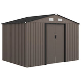 Galvanised Steel Outdoor Garden Shed 9ft x 6ft - Velmora