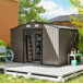 Galvanised Steel Outdoor Garden Shed 9ft x 6ft - Velmora