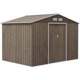 Galvanised Steel Outdoor Garden Shed 9ft x 6ft - Velmora
