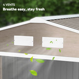 Galvanised Steel Outdoor Garden Shed 9ft x 6ft - Velmora