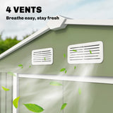 Galvanised Steel Outdoor Garden Shed 9ft x 6ft - Velmora