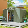 Galvanised Steel Outdoor Garden Shed 9ft x 6ft - Velmora