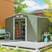 Galvanised Steel Outdoor Garden Shed 9ft x 6ft - Velmora