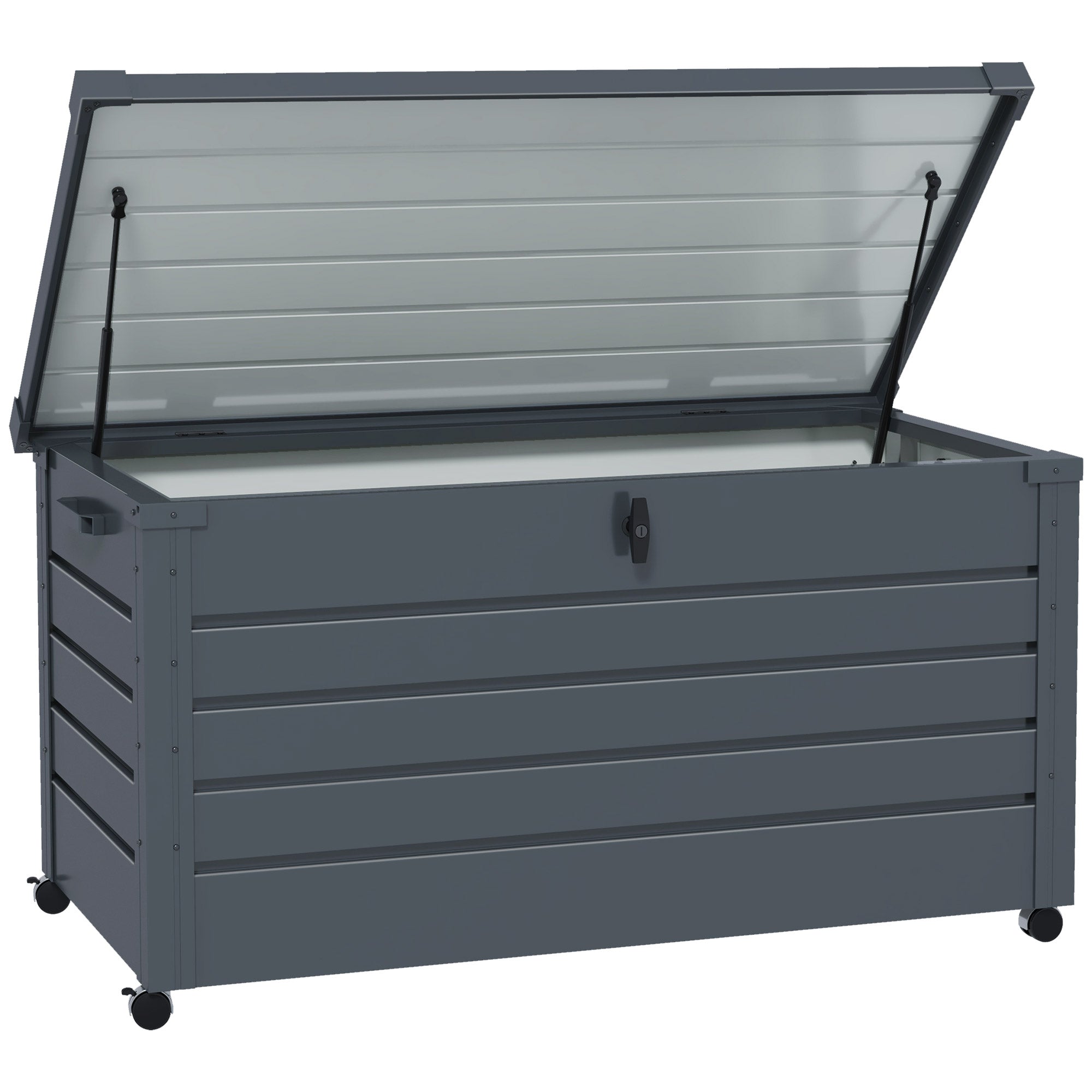 Galvanised Steel Outdoor garden Storage Box 311Ltr - Velmora
