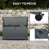 Galvanised Steel Outdoor garden Storage Box 311Ltr - Velmora