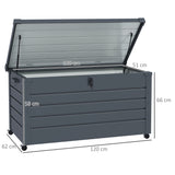 Galvanised Steel Outdoor garden Storage Box 311Ltr - Velmora