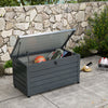 Galvanised Steel Outdoor garden Storage Box 311Ltr - Velmora
