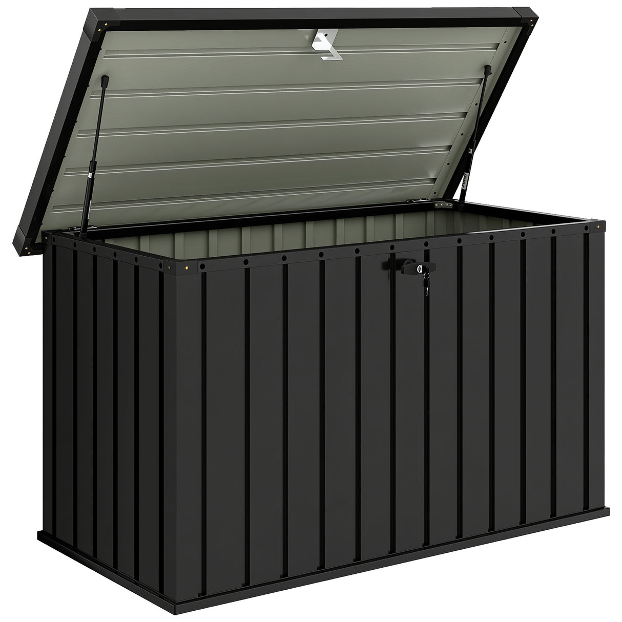 Galvanised Steel Outdoor Garden Storage Box 400Ltr - Velmora