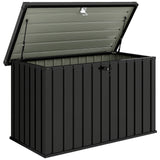 Galvanised Steel Outdoor Garden Storage Box 400Ltr - Velmora