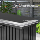Galvanised Steel Outdoor Garden Storage Box 400Ltr - Velmora