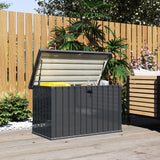 Galvanised Steel Outdoor Garden Storage Box 400Ltr - Velmora
