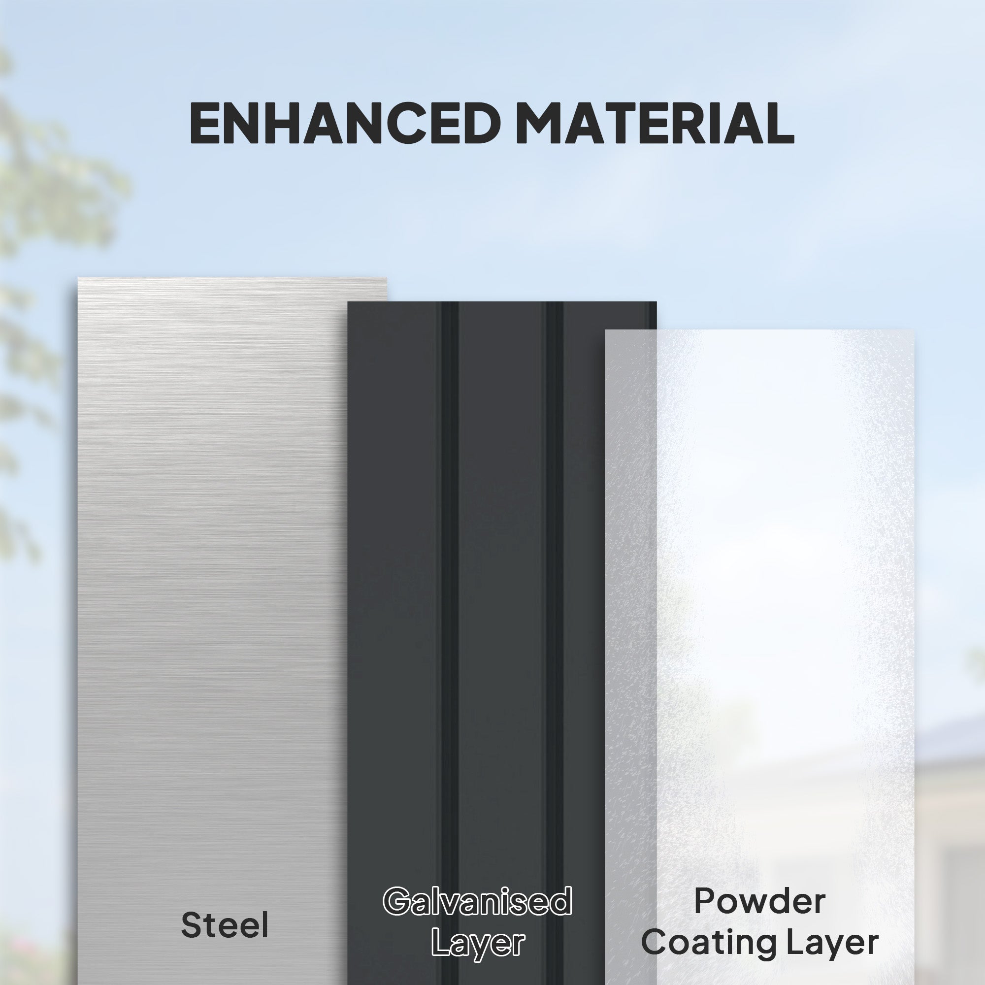 Galvanised Steel Outdoor Garden Storage Box 400Ltr - Velmora