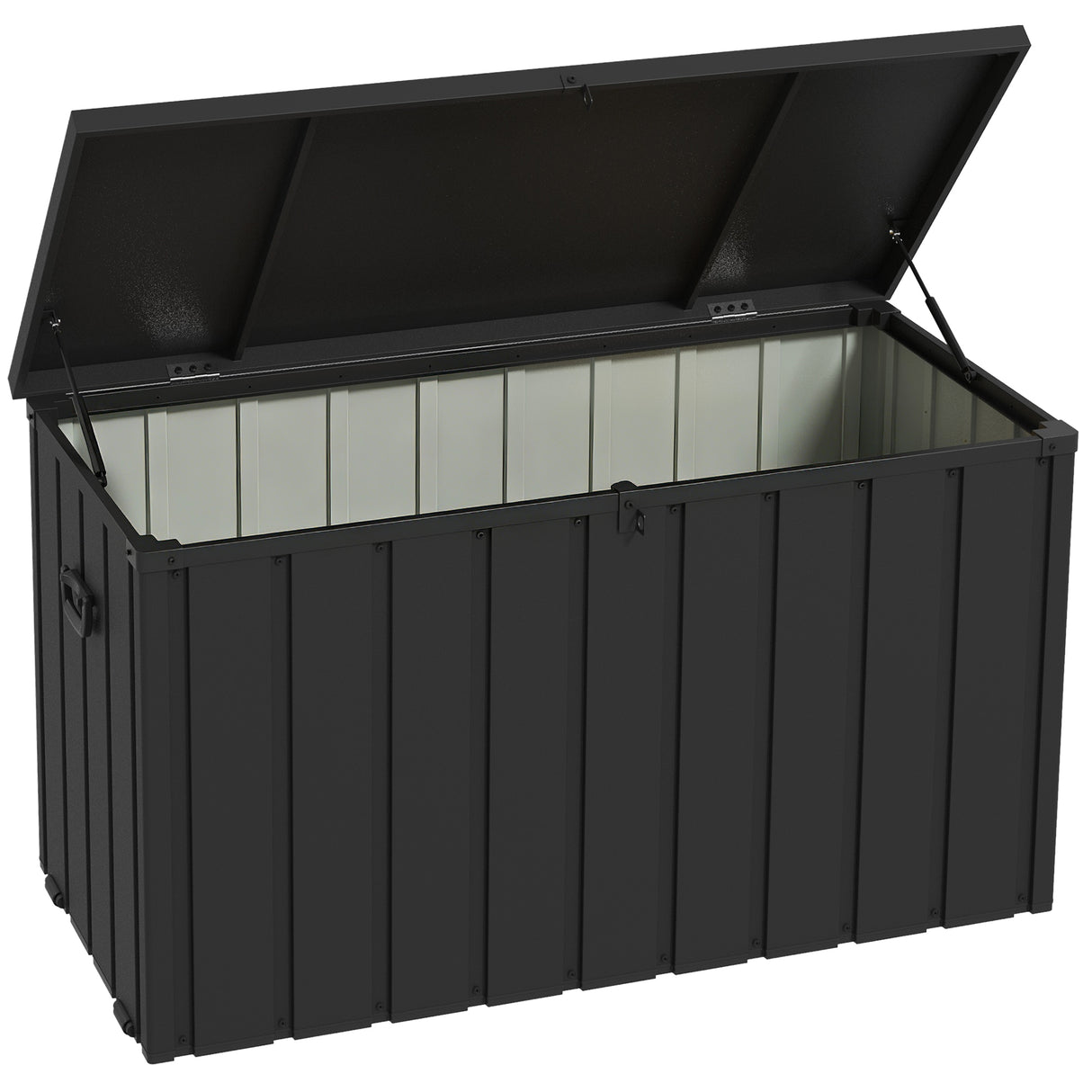 Galvanised Steel Outdoor Garden Storage Box 450Ltr - Velmora