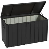 Galvanised Steel Outdoor Garden Storage Box 450Ltr - Velmora