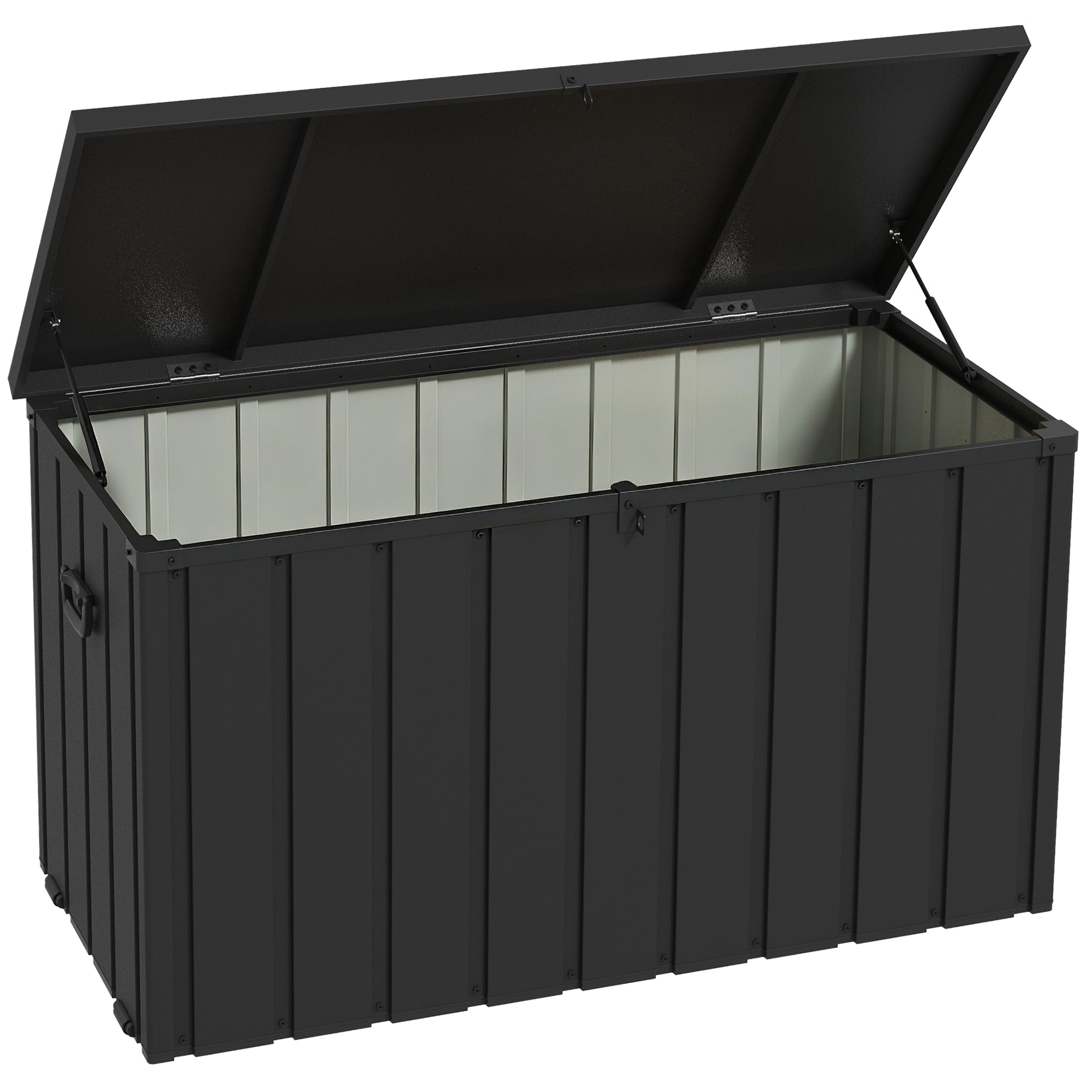 Galvanised Steel Outdoor Garden Storage Box 450Ltr - Velmora