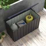 Galvanised Steel Outdoor Garden Storage Box 450Ltr - Velmora