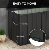 Galvanised Steel Outdoor Garden Storage Box 450Ltr - Velmora
