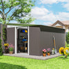 Galvanised Steel Outdoor Garden Storage Shed 11.3ft x 9.2ft - Velmora