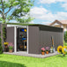 Galvanised Steel Outdoor Garden Storage Shed 11.3ft x 9.2ft - Velmora