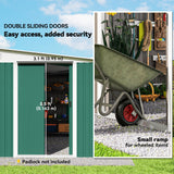 Galvanised Steel Outdoor Garden Storage Shed 11.3ft x 9.2ft - Velmora