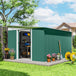Galvanised Steel Outdoor Garden Storage Shed 11.3ft x 9.2ft - Velmora