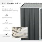 Galvanised Steel Outdoor Garden Storage Shed 14ft x 8ft - Velmora