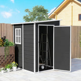 Galvanised Steel Outdoor Garden Storage Shed 4ft x 5ft - Velmora