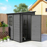 Galvanised Steel Outdoor Garden Storage Shed 4ft x 5ft - Velmora