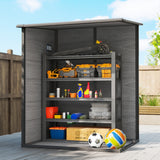 Galvanised Steel Outdoor Garden Storage Shed 4ft x 5ft - Velmora