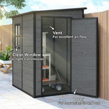 Galvanised Steel Outdoor Garden Storage Shed 4ft x 5ft - Velmora