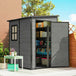 Galvanised Steel Outdoor Garden Storage Shed 4ft x 5ft - Velmora