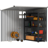 Galvanised Steel Outdoor Garden Storage Shed 4ft x 6ft - Velmora